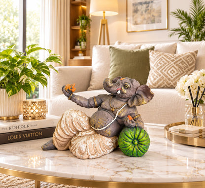 Contemporary Reclining Ganesha Artifact