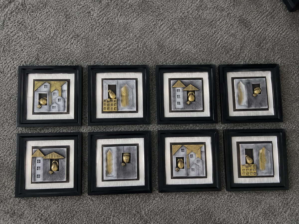 Handmade 8-Piece Sand Art Wall Painting Set