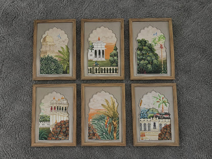 Heritage Indian Palace Jharokha Wall Art – 6-Piece