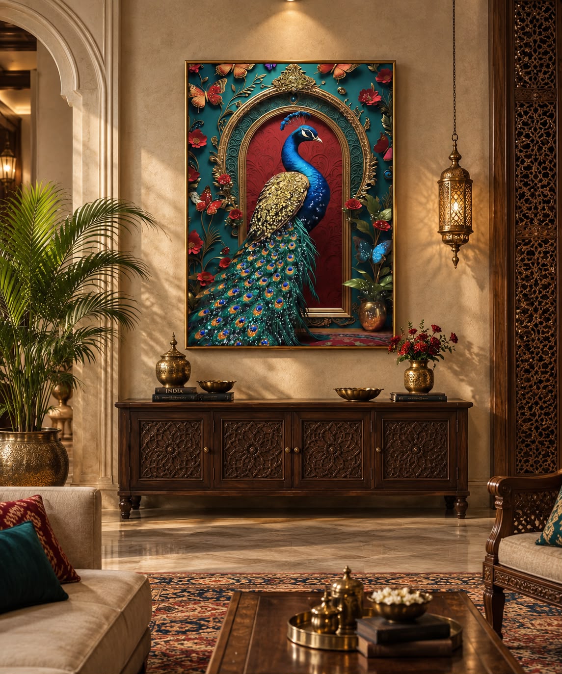 Royal Peacock Majestic LED Crystal Painting