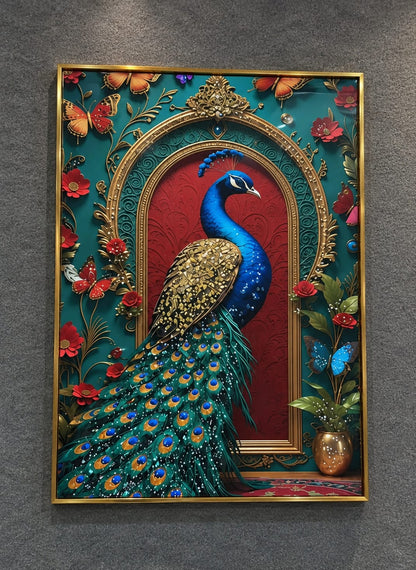 Royal Peacock Majestic LED Crystal Painting