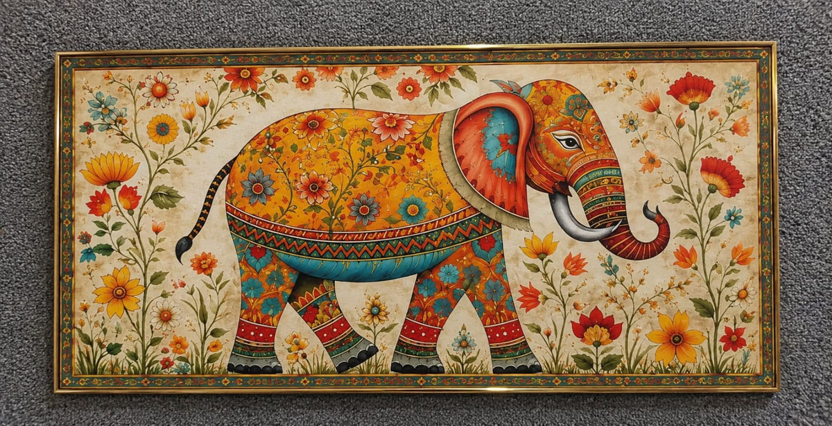 Royal Festive Elephant LED Crystal Painting