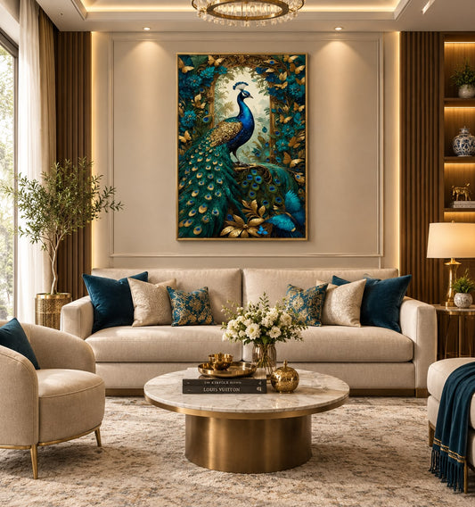 Royal Majestic Peacock LED Crystal Painting