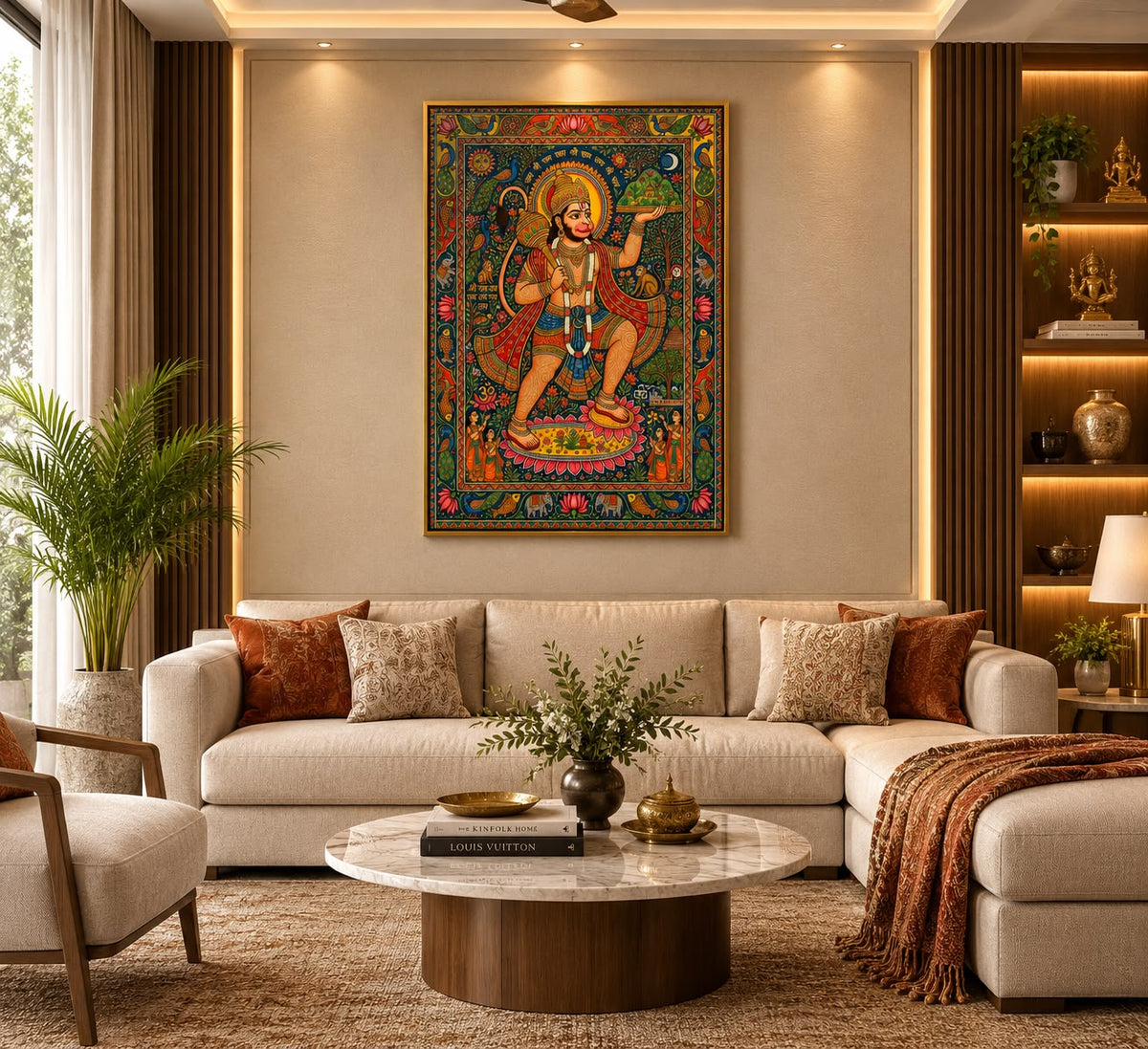 Divine Sankat Mochan Hanuman LED Crystal Painting