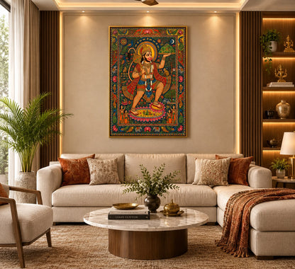Divine Sankat Mochan Hanuman LED Crystal Painting