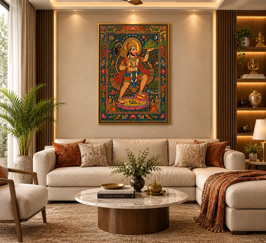 Divine Sankat Mochan Hanuman LED Crystal Painting