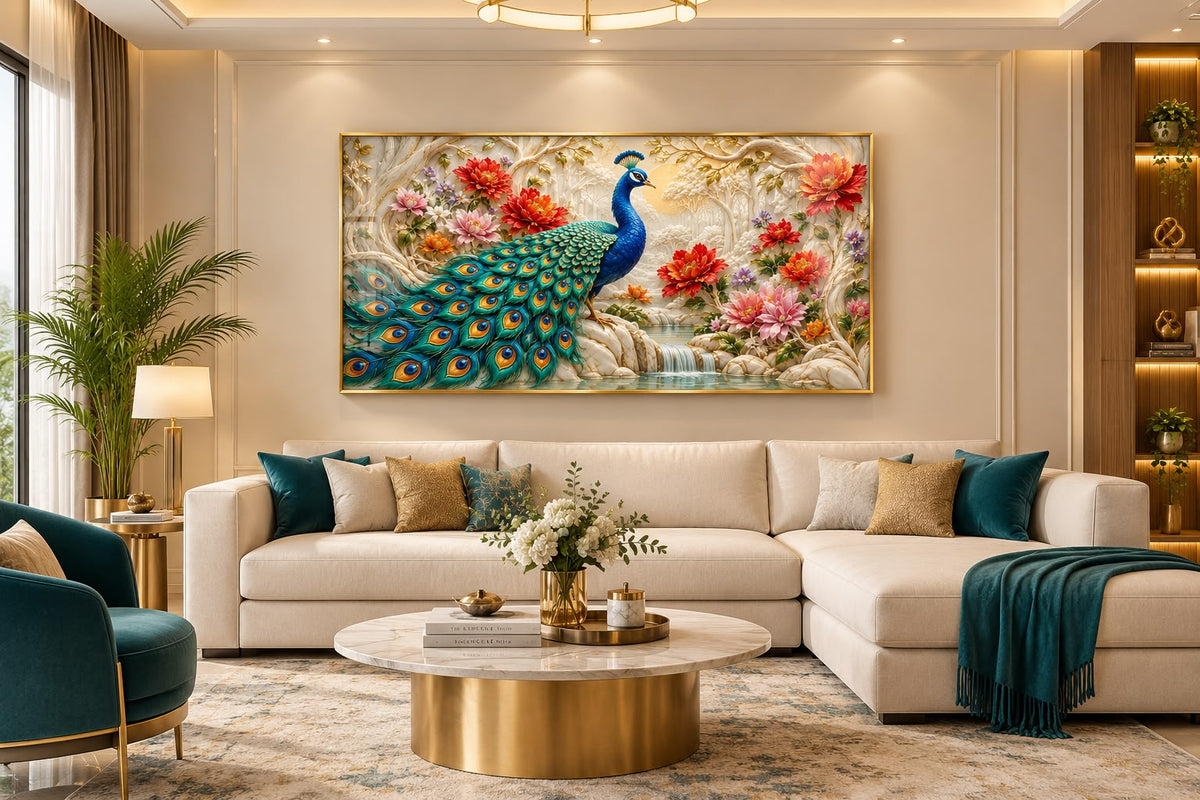 Imperial Eden Peacock LED Crystal Painting