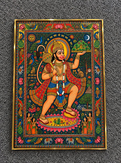 Divine Sankat Mochan Hanuman LED Crystal Painting