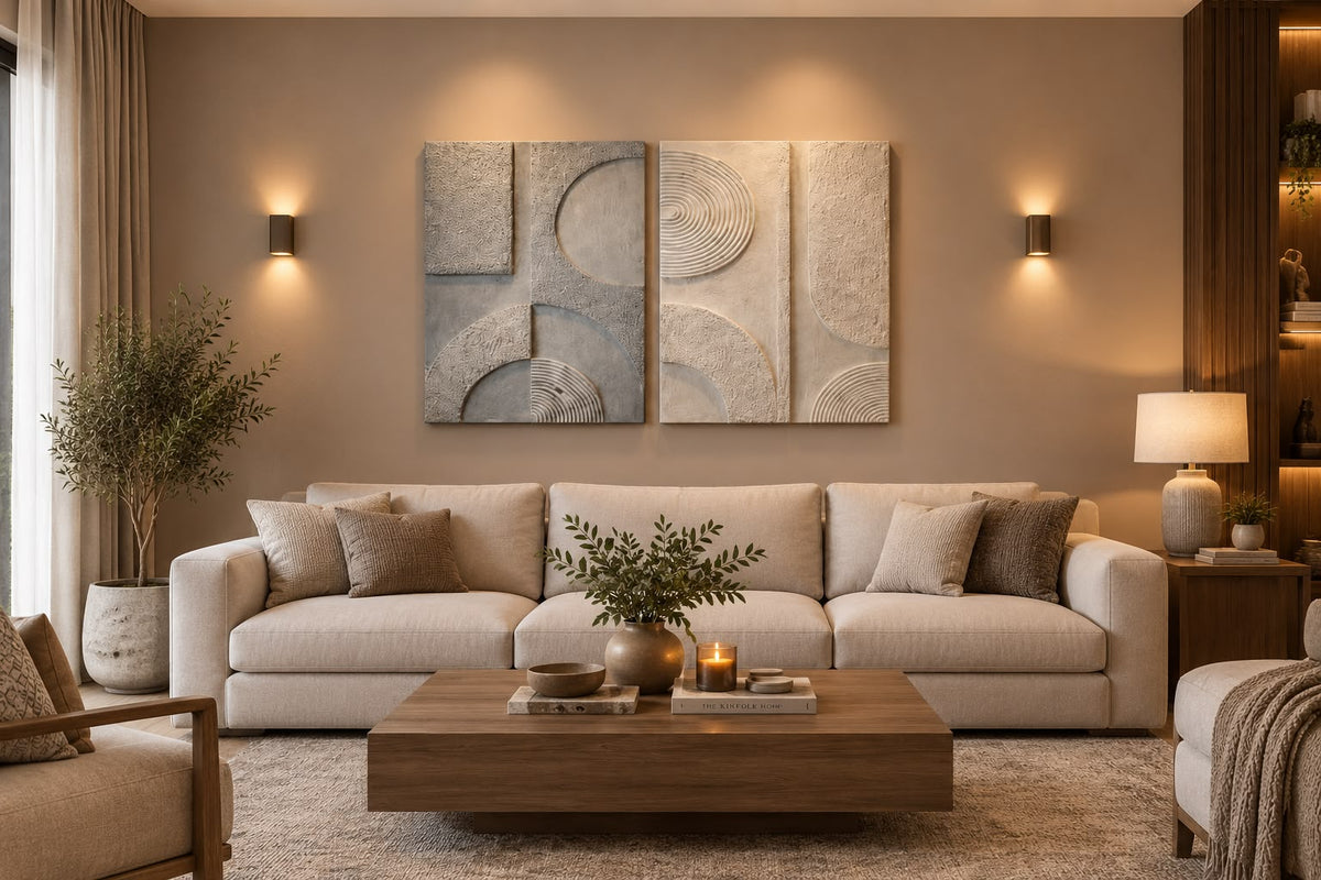 Earthbound Geometry – Contemporary Textured Abstract Wall Art