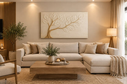 Tree of Serenity – Elegant Handmade Textured Wall Art