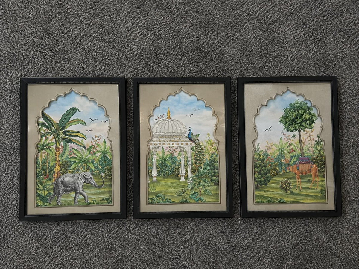 Royal Heritage Indian Palace Wall Art – 3-Piece