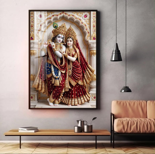 Divine Eternal Love Radha Krishna LED Crystal Painting