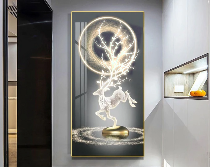 Stunning Crystal Porcelain Painting With LED