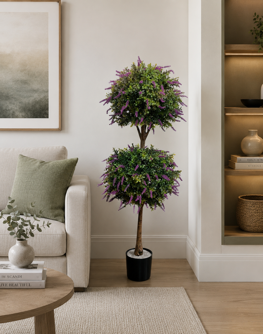Kalasaar Decor Premium Lavender Topiary Artificial Tree