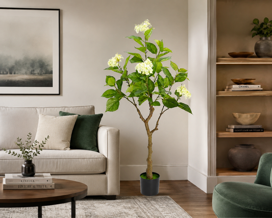 Kalasaar Decor Luxury Artificial Hydrangea Topiary Tree
