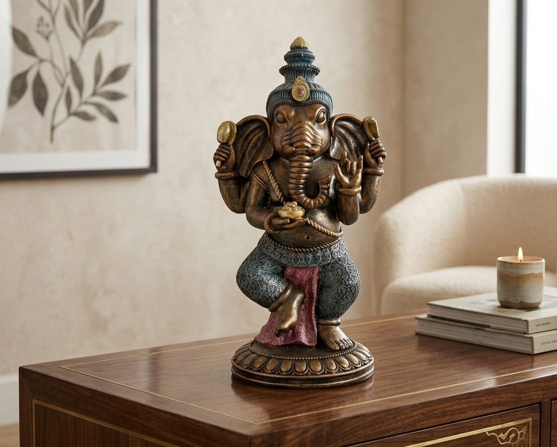 Antique Dancing Ganesha Artifact