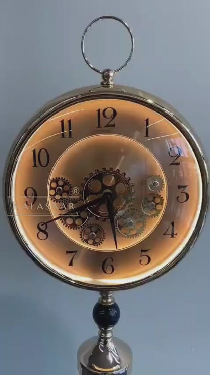 Modern Luxury Tripod Gear Clock with Remote Control