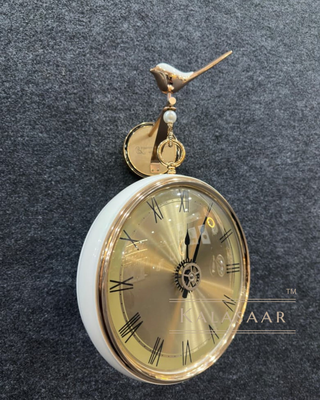 Kalasaar Elegant Double-Sided Clock – High Quality Fiber, 10.25 Inch Dial, Luxury Home Décor