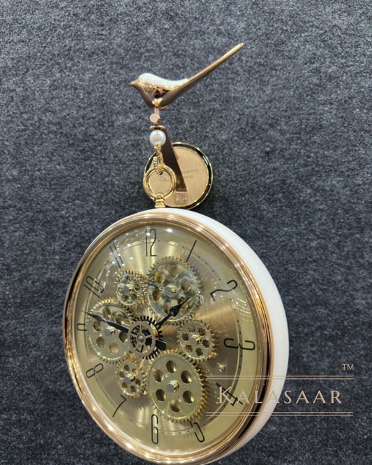 Kalasaar Elegant Double-Sided Clock – High Quality Fiber, 10.25 Inch Dial, Luxury Home Décor